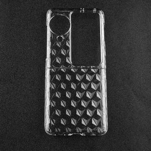 For OPPO Find N3 Flip Transparent Diamond Texture PC Phone Case