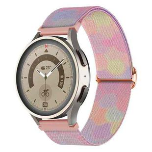 For Coros Apex Pro / Apex 46mm 22mm Painted Colorful Nylon Woven Buckle Watch Band(Symphony Bubbles)