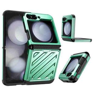For Samsung Galaxy Z Flip4 5G 2 in 1 Color Contrast TPU Hybrid PC Phone Case(Green)