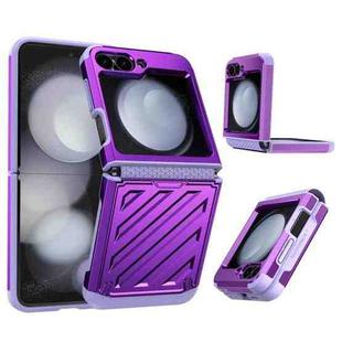 For Samsung Galaxy Z Flip4 5G 2 in 1 Color Contrast TPU Hybrid PC Phone Case(Purple)