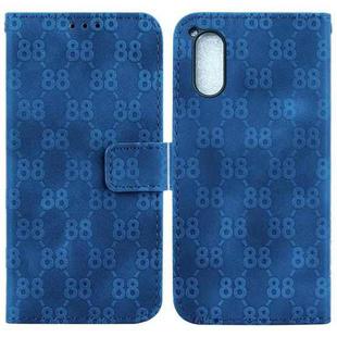 For Sony Xperia 1 V Double 8-shaped Embossed Leather Phone Case(Blue)