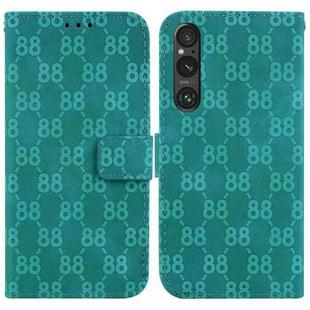 For Sony Xperia 10 V Double 8-shaped Embossed Leather Phone Case(Green)