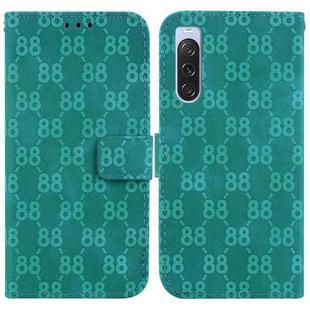 For Sony Xperia 1 IV Double 8-shaped Embossed Leather Phone Case(Green)