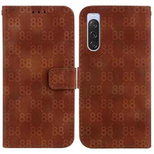 For Sony Xperia 1 IV Double 8-shaped Embossed Leather Phone Case(Brown)