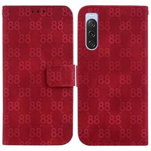 For Sony Xperia 1 IV Double 8-shaped Embossed Leather Phone Case(Red)