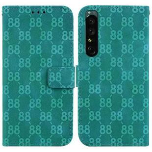 For Sony Xperia 5 III Double 8-shaped Embossed Leather Phone Case(Green)
