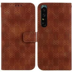 For Sony Xperia 5 III Double 8-shaped Embossed Leather Phone Case(Brown)