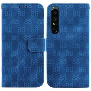 For Sony Xperia 5 III Double 8-shaped Embossed Leather Phone Case(Blue)