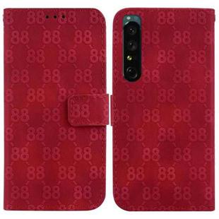 For Sony Xperia 5 III Double 8-shaped Embossed Leather Phone Case(Red)