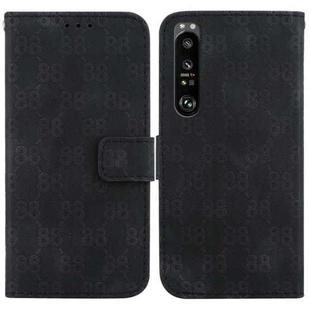 For Sony Xperia 1 III Double 8-shaped Embossed Leather Phone Case(Black)