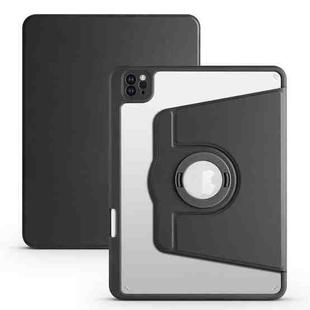 For iPad Pro 11 2022 / Air 10.9 2022 Acrylic 360 Rotation Detachable Leather Tablet Case(Black)