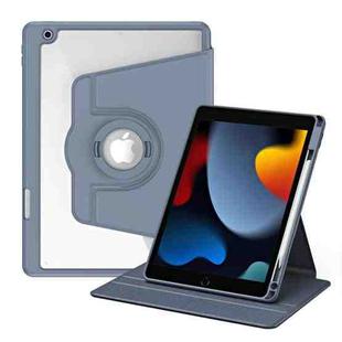For iPad Pro 10.2 2021 2020 2019 Acrylic 360 Rotation Detachable Leather Tablet Case(Lavender Purple)