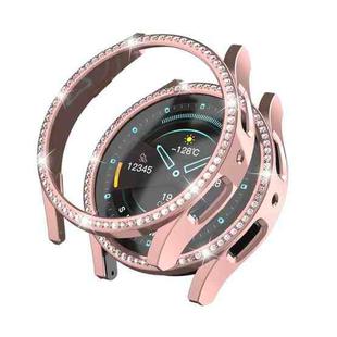 For Samsung Galaxy Watch 6 40mm Diamond Hollow PC Watch Protective Case(Pink)