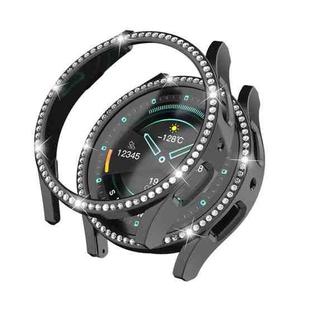 For Samsung Galaxy Watch 6 40mm Diamond Hollow PC Watch Protective Case(Black)