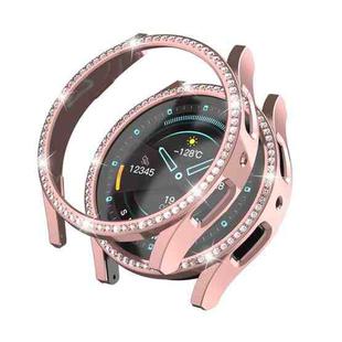 For Samsung Galaxy Watch 6 44mm Diamond Hollow PC Watch Protective Case(Pink)