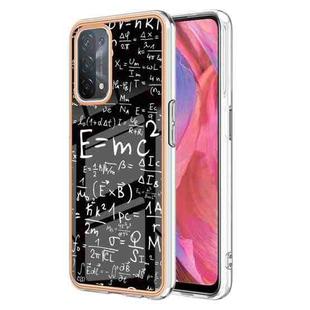 For OPPO A74 / A93 5G / A54 5G / A93s 5G Electroplating Marble Dual-side IMD Phone Case(Equation)