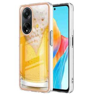 For OPPO A98 Electroplating Marble Dual-side IMD Phone Case(Draft Beer)