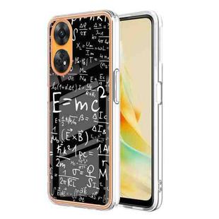 For OPPO Reno8 T 4G Electroplating Marble Dual-side IMD Phone Case(Equation)
