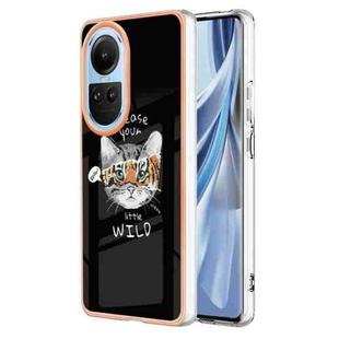 For OPPO Reno10 5G Global Electroplating Marble Dual-side IMD Phone Case(Natural Growth)