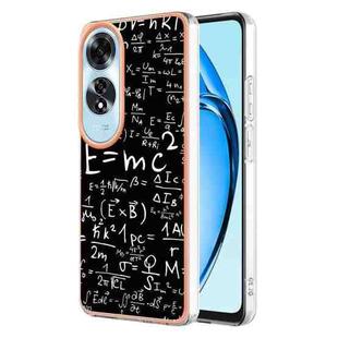 For OPPO A60 4G Electroplating Marble Dual-side IMD Phone Case(Equation)