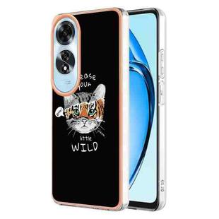 For OPPO A60 4G Electroplating Marble Dual-side IMD Phone Case(Natural Growth)