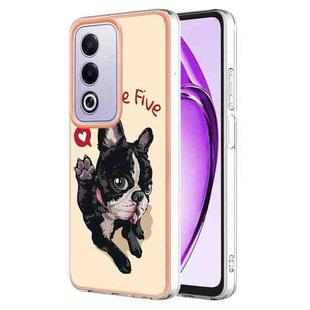 For OPPO A80 5G / A3 Pro Global Electroplating Marble Dual-side IMD Phone Case(Lucky Dog)