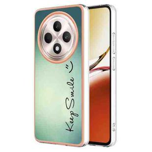 For OPPO Reno12 F 5G Electroplating Marble Dual-side IMD Phone Case(Smile)