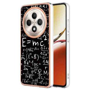 For OPPO Reno12 F 5G Electroplating Marble Dual-side IMD Phone Case(Equation)