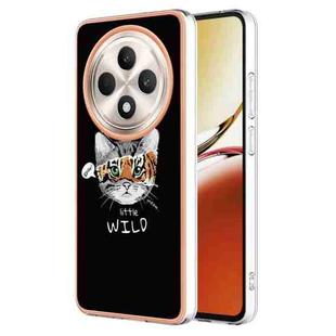For OPPO Reno12 F 5G Electroplating Marble Dual-side IMD Phone Case(Natural Growth)