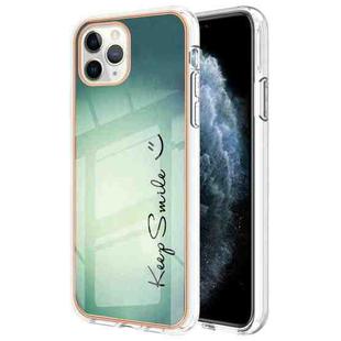 For iPhone 11 Pro Max Electroplating Marble Dual-side IMD Phone Case(Smile)