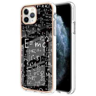 For iPhone 11 Pro Max Electroplating Marble Dual-side IMD Phone Case(Equation)