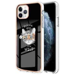 For iPhone 11 Pro Max Electroplating Marble Dual-side IMD Phone Case(Natural Growth)