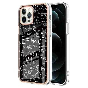 For iPhone 12 Pro Max Electroplating Marble Dual-side IMD Phone Case(Equation)