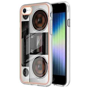 For iPhone SE 2022 / SE 2020 / 8 / 7 Electroplating Marble Dual-side IMD Phone Case(Retro Radio)