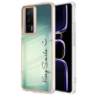 For Xiaomi Poco F5 Pro 5G / Redmi K60 Electroplating Marble Dual-side IMD Phone Case(Smile)