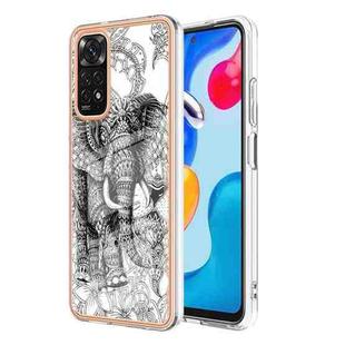 For Xiaomi Redmi Note 11s / Note 11 4G Electroplating Marble Dual-side IMD Phone Case(Totem Elephant)
