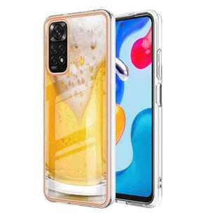 For Xiaomi Redmi Note 11s / Note 11 4G Electroplating Marble Dual-side IMD Phone Case(Draft Beer)