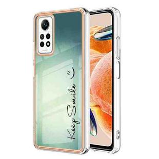 For Xiaomi Redmi Note 12 Pro 4G Global Electroplating Marble Dual-side IMD Phone Case(Smile)