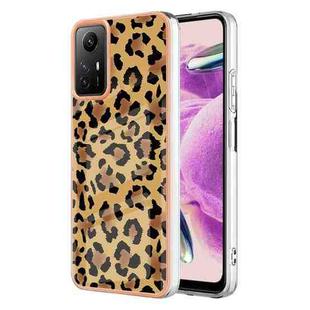 Xiaomi Redmi Note 12S 4G Electroplating Marble Dual-side IMD Phone Case(Leopard Print)