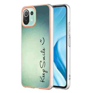 For Xiaomi 11 Lite Electroplating Marble Dual-side IMD Phone Case(Smile)