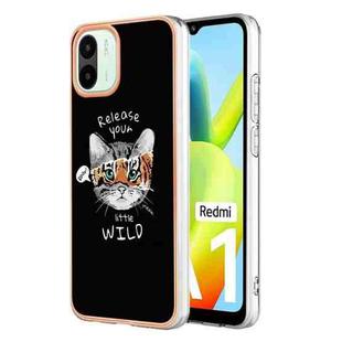 For Xiaomi Redmi A1 Electroplating Marble Dual-side IMD Phone Case(Natural Growth)