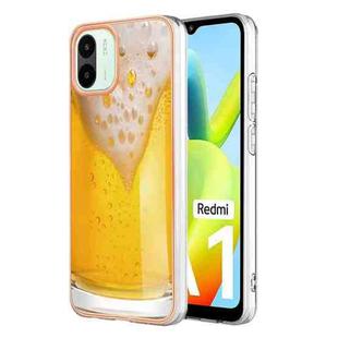 For Xiaomi Redmi A1 Electroplating Marble Dual-side IMD Phone Case(Draft Beer)