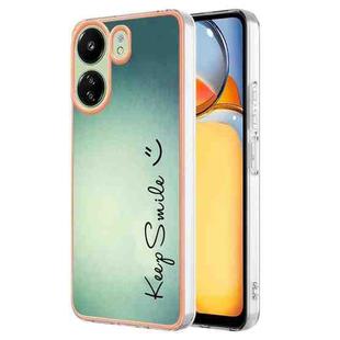 For Xiaomi Redmi 13C 4G Electroplating Marble Dual-side IMD Phone Case(Smile)