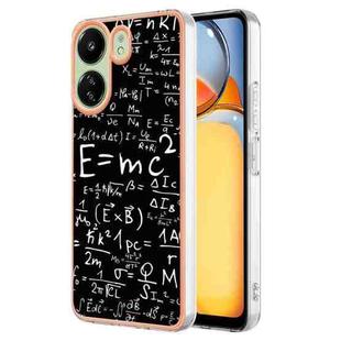 For Xiaomi Redmi 13C 4G Electroplating Marble Dual-side IMD Phone Case(Equation)