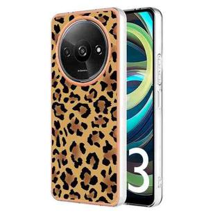 For Xiaomi Redmi A3 Electroplating Marble Dual-side IMD Phone Case(Leopard Print)