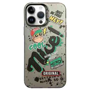 For iPhone 14 Pro English Characters PC Phone Case(Monkey)