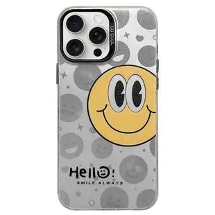 For iPhone 15 Pro Max English Characters PC Phone Case(Big Smiley Face)