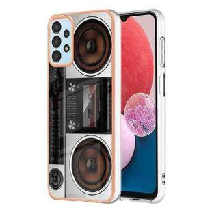 For Samsung Galaxy A33 5G Electroplating Marble Dual-side IMD Phone Case(Retro Radio)