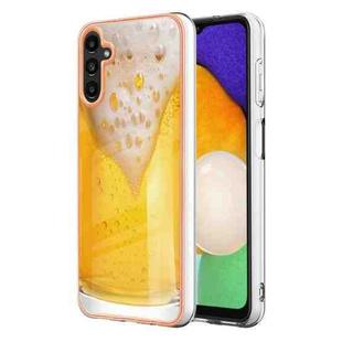 For Samsung Galaxy A54 5G Electroplating Marble Dual-side IMD Phone Case(Draft Beer)