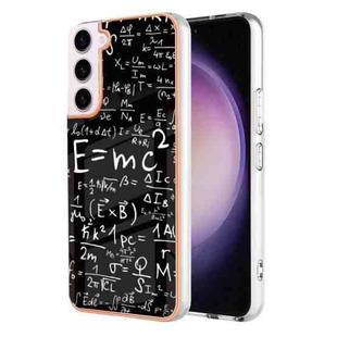 For Samsung Galaxy S23 5G Electroplating Marble Dual-side IMD Phone Case(Equation)